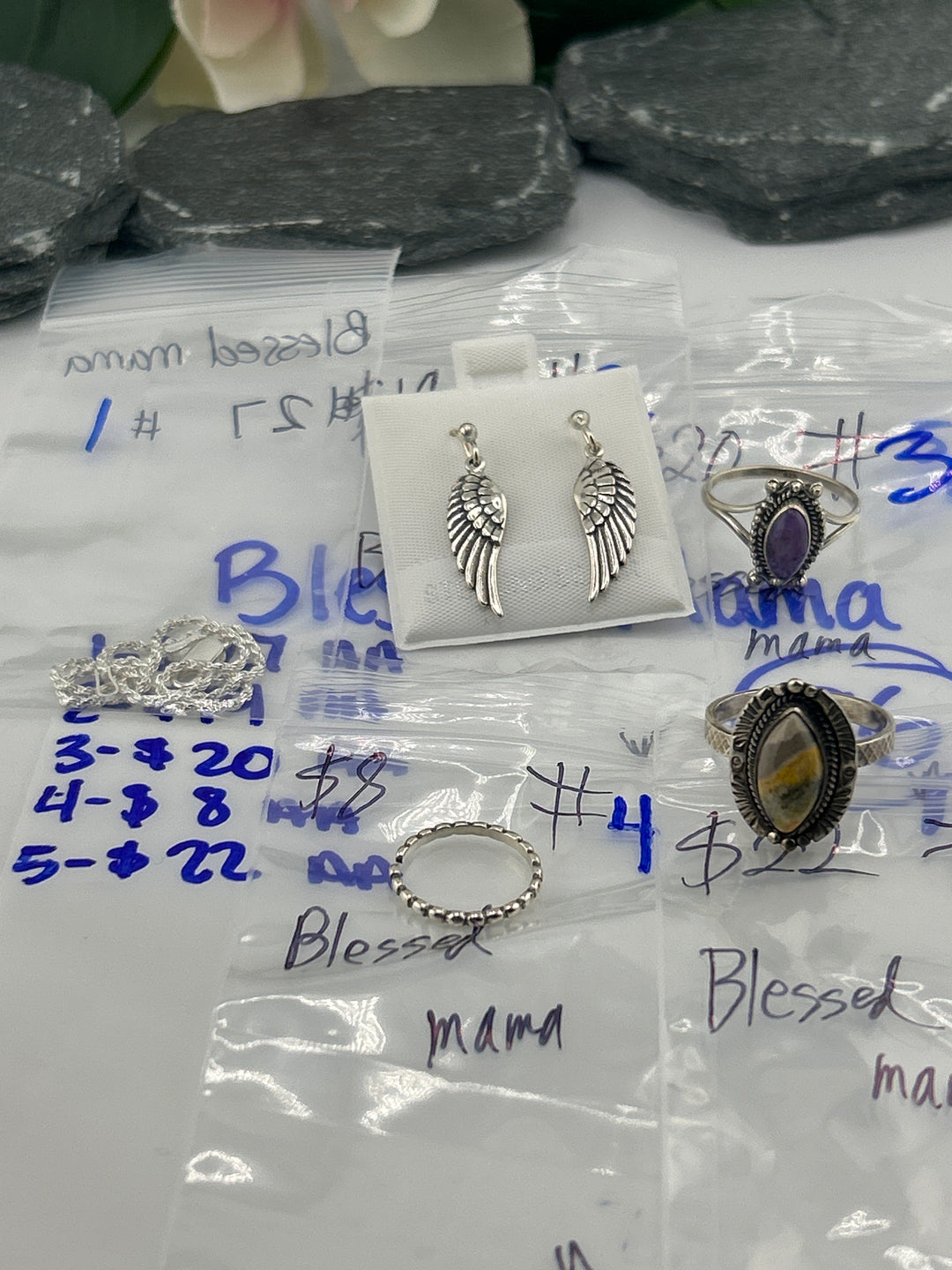 RESERVED FOR: Blessed mama - 5/21/2025 tiktok Live Show - 5 Sterling Silver Items