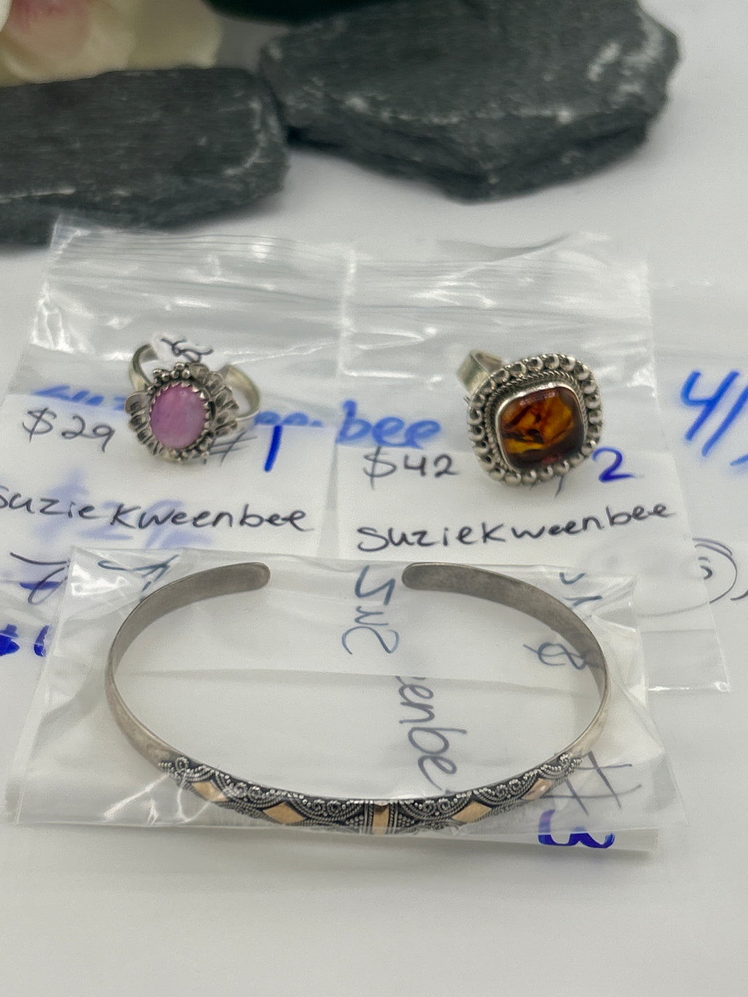 RESERVED FOR: suziekweenbee - 4/3/2025 Tiktok Live Show -3 Sterling Silver Items
