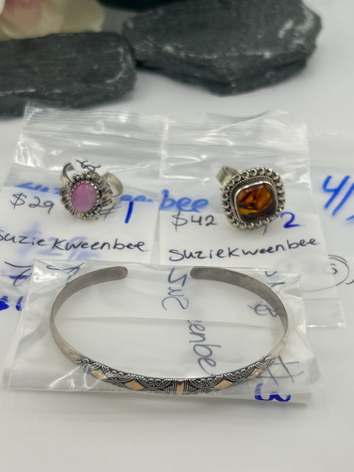RESERVED FOR: suziekweenbee - 4/3/2025 Tiktok Live Show -3 Sterling Silver Items