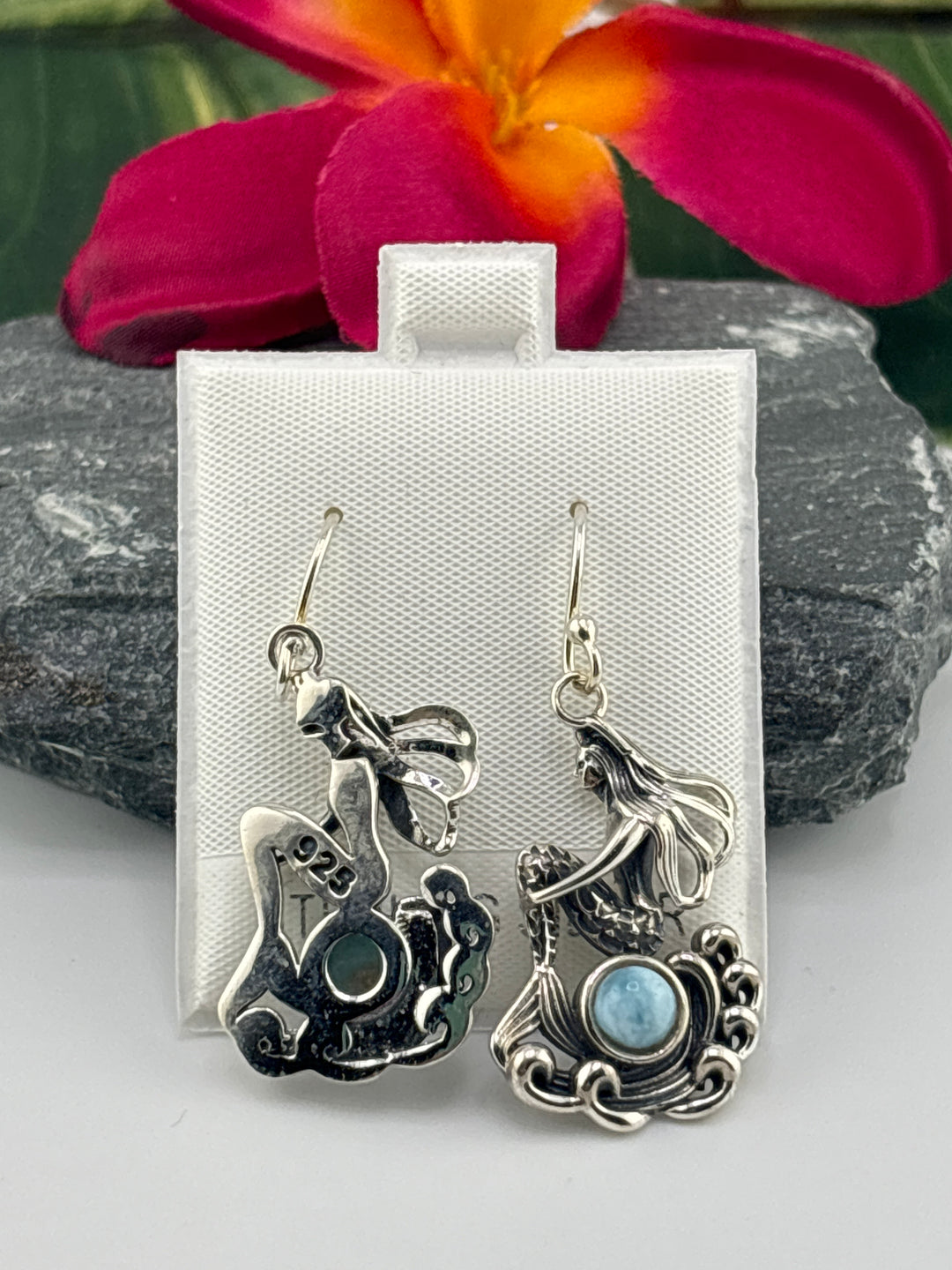 Larimar Mermaid Dangle Earrings