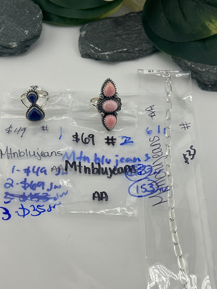 RESERVED FOR: Mtnblujeans - 6/1/2025 tiktok Live Show -3 Sterling Silver Items
