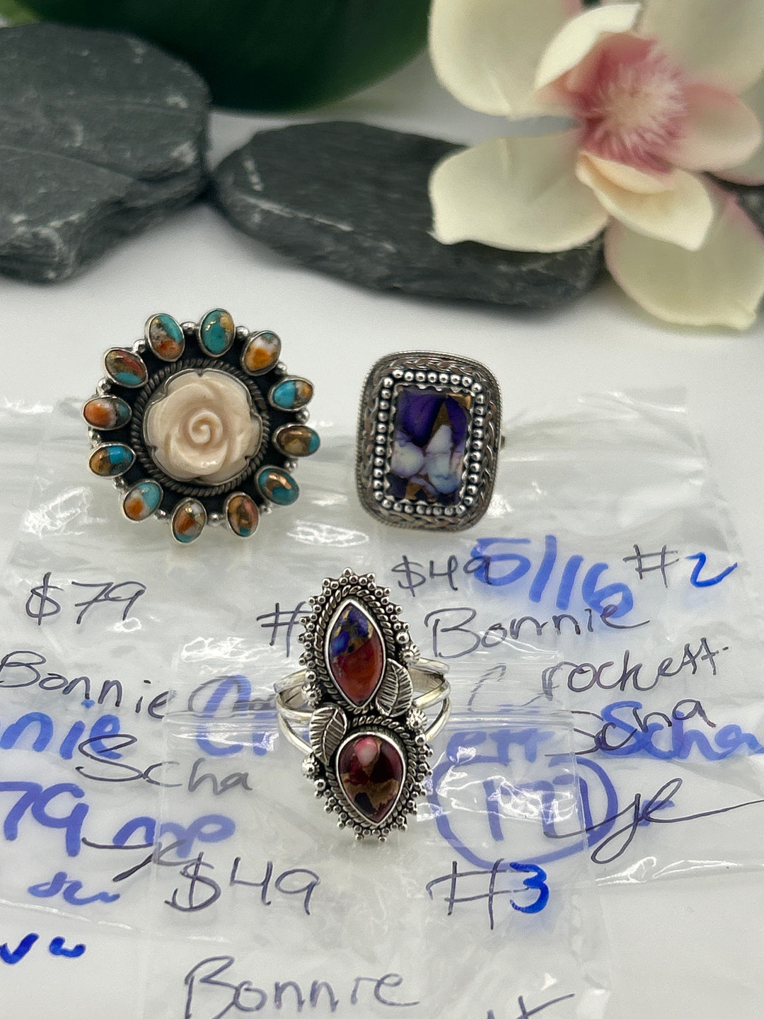 RESERVED FOR:  Bonnie Crockett Scha- 5/16/2025 tiktok Live Show -3  Sterling Silver Items