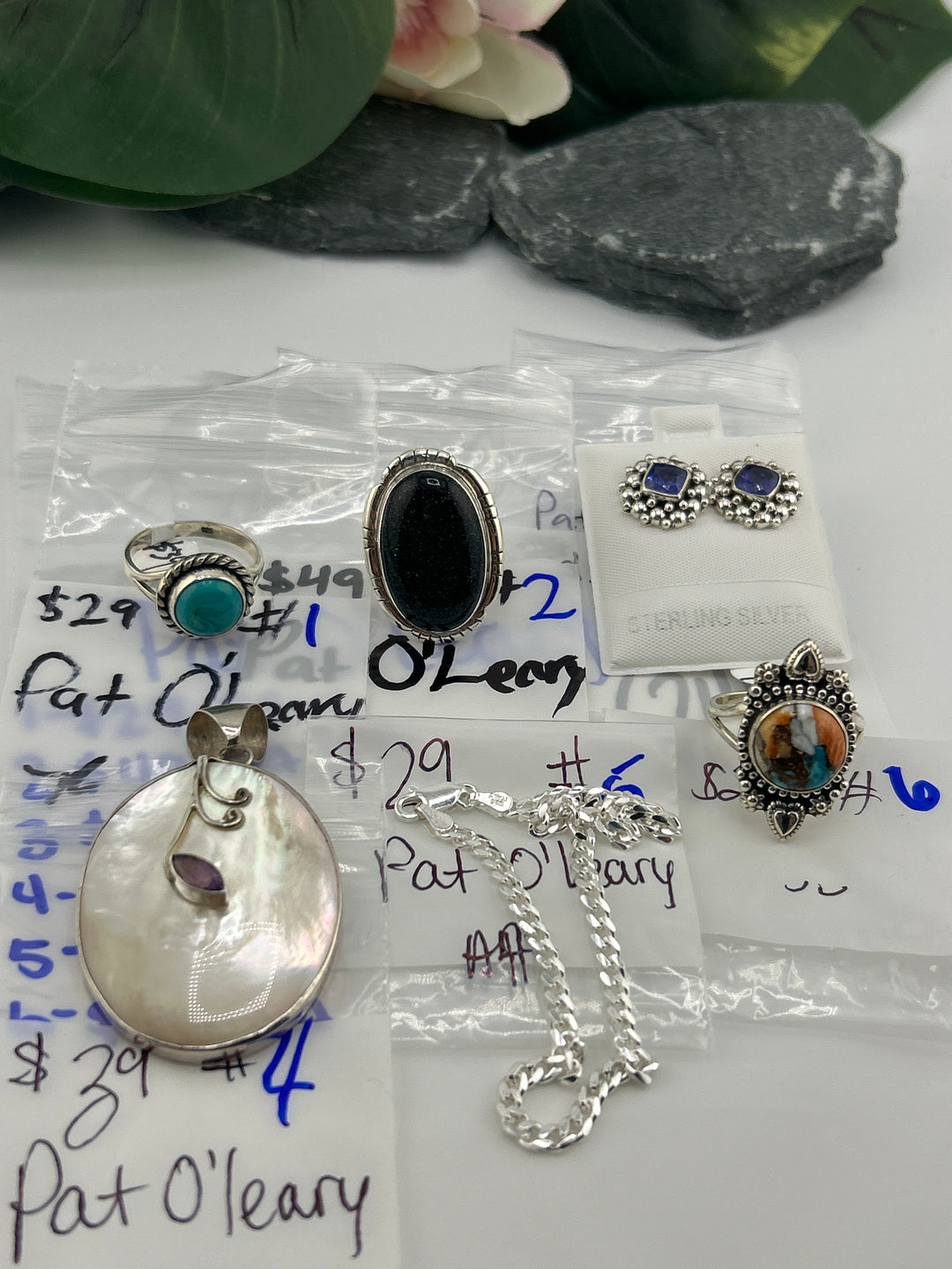 RESERVED FOR: Pat O’Leary- 4/14/2025 tiktok Live Show - 6 Sterling Silver Items