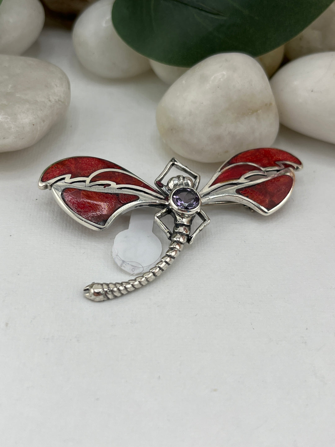 FB Coral Dragonfly Pendant