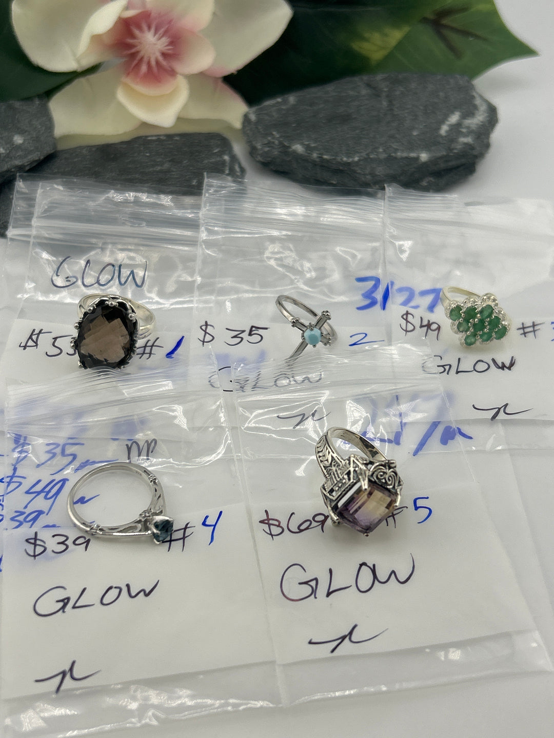 RESERVED FOR: GLOW - 3/27/2025 tiktok Live Show - 5 Sterling Silver Items