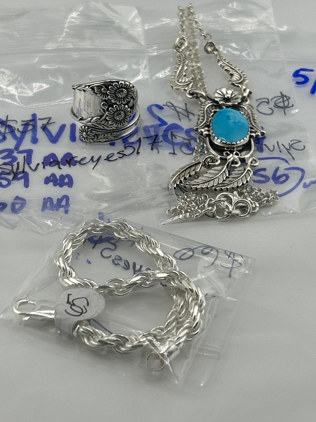 RESERVED FOR: sylviareyes517- 5/25/2025 tiktok Live Show -3  Sterling Silver Items