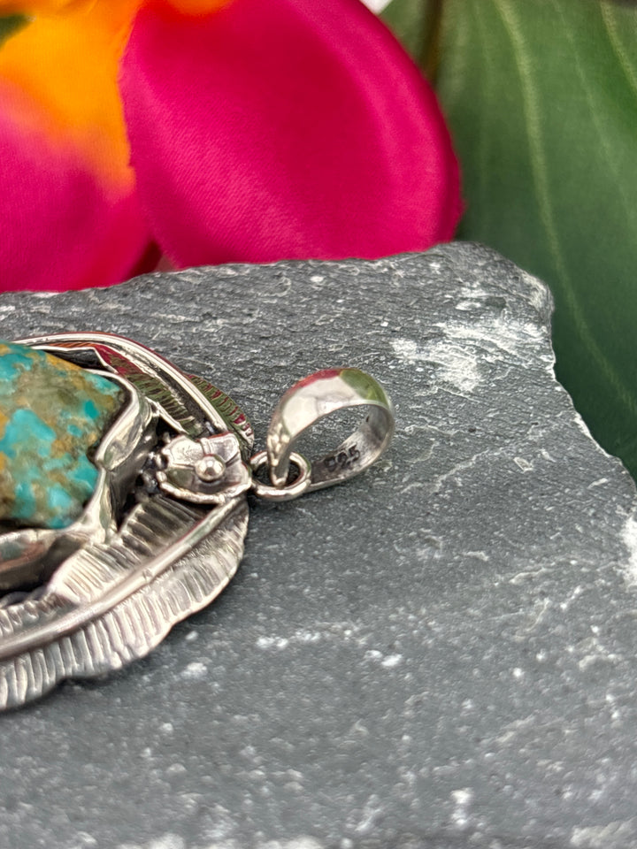 Raw Kingman Turquoise Pendant