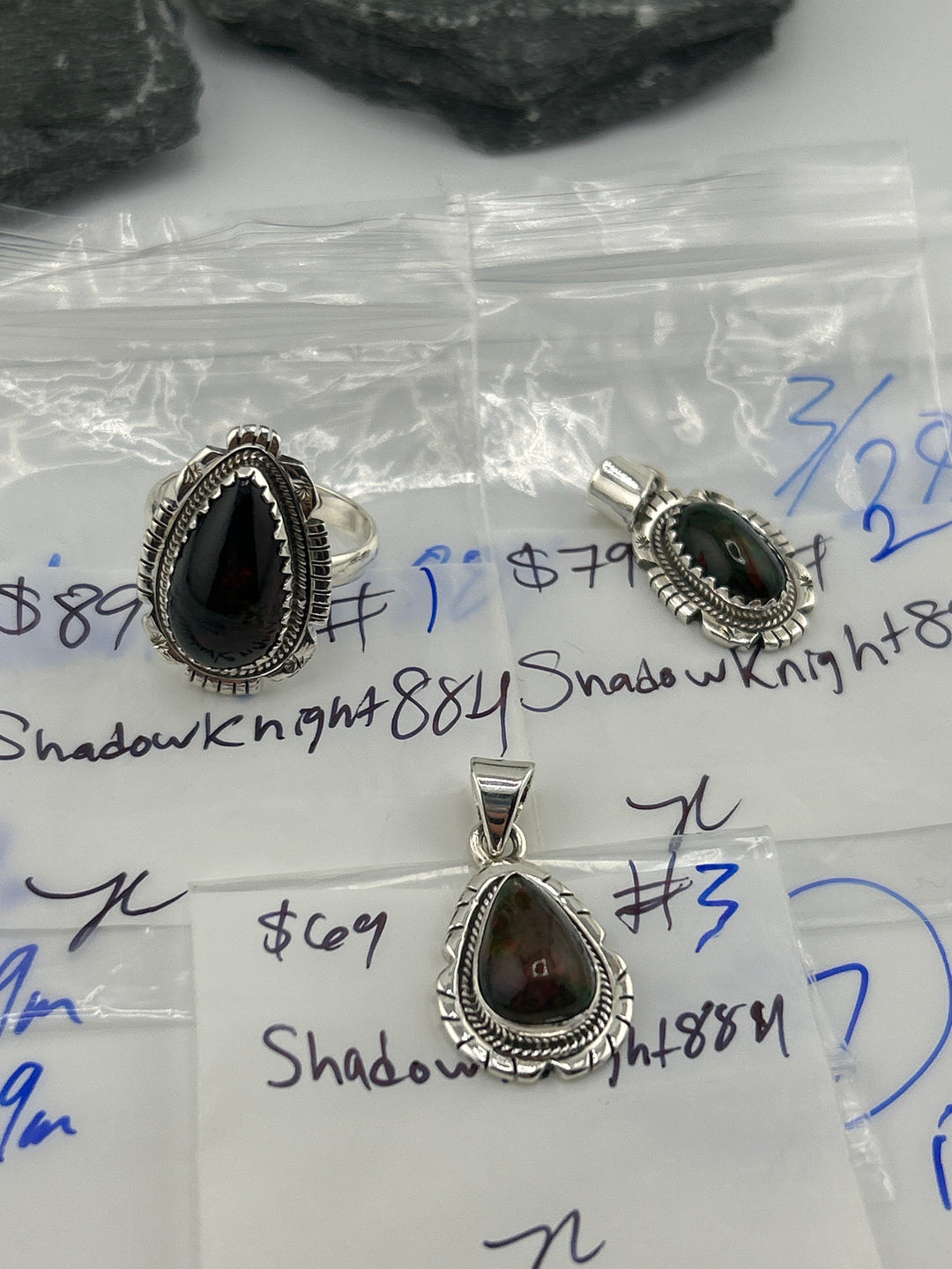 RESERVED FOR: ShadowKnight884 - 3/28/2025 tiktok Live Show - 3 Sterling Silver Items