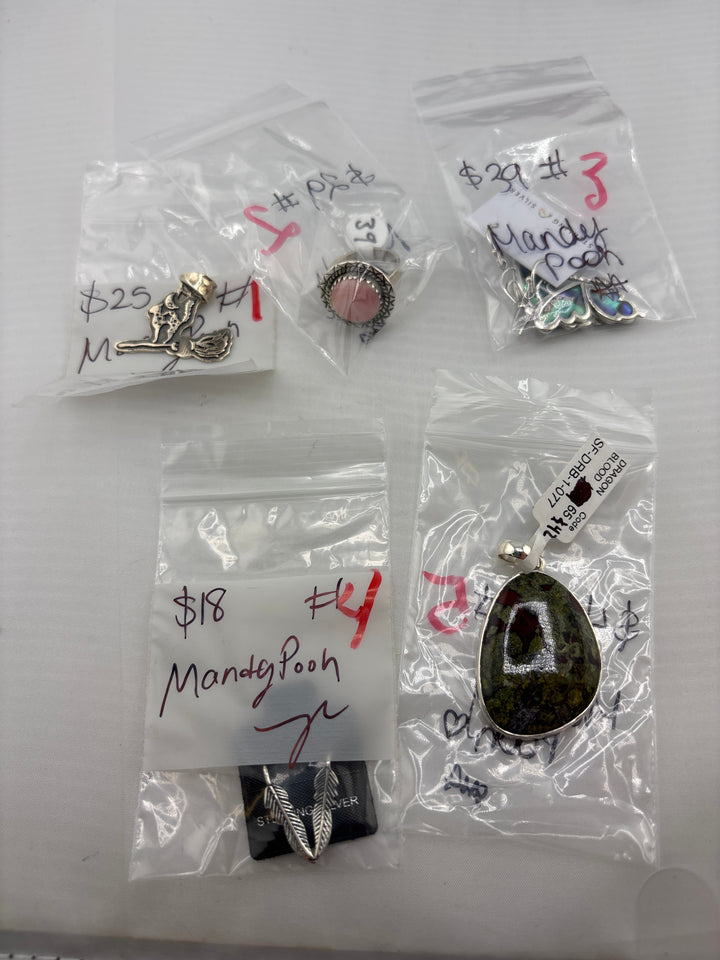 AM SHOW 48HR - RESERVED FOR: MandyPooh (BAG 1) - 9/22/2025 FL tiktok Live Show - 5 Sterling Silver Items