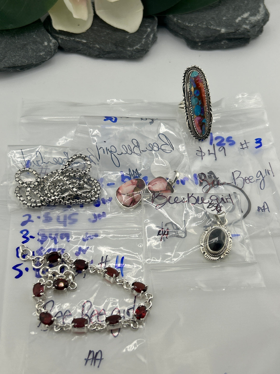 RESERVED FOR:  Bee_bee_girl- 5/25/2025 tiktok Live Show - 5 Sterling Silver Items
