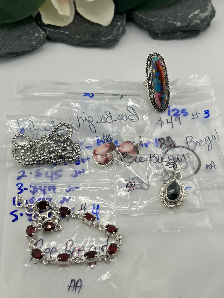 RESERVED FOR:  Bee_bee_girl- 5/25/2025 tiktok Live Show - 5 Sterling Silver Items