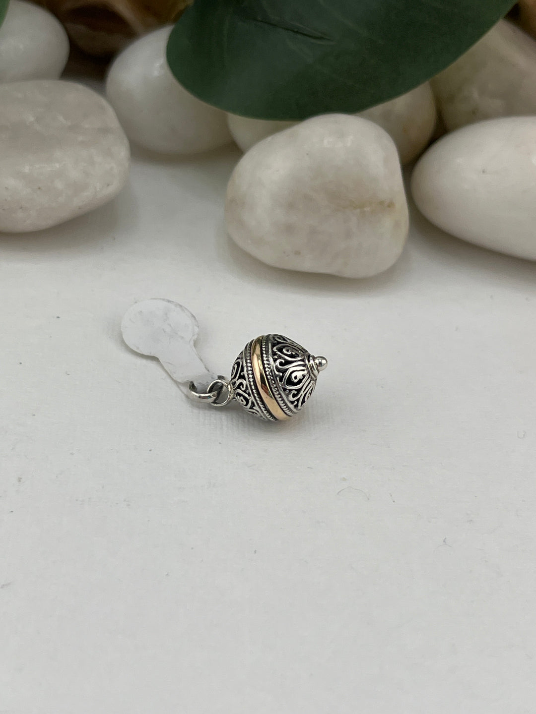 FB Bali 18K Accented Ball Pendant