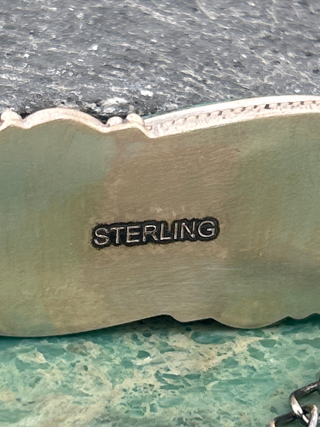 Southwest 925 Sterling Silver Dry Creek Turquoise Bracelet