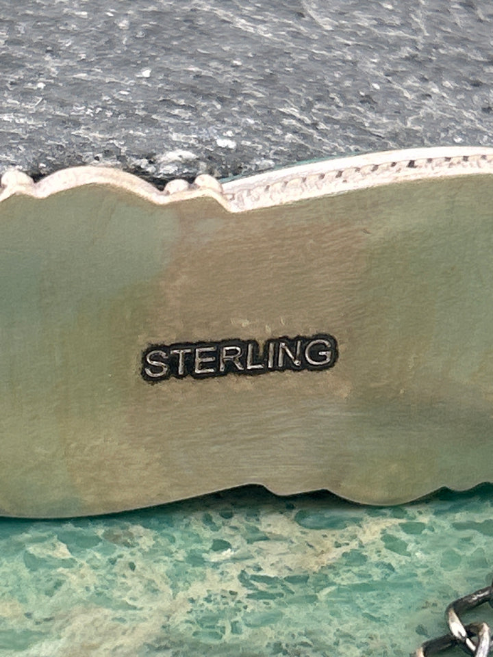 Southwest 925 Sterling Silver Dry Creek Turquoise Bracelet