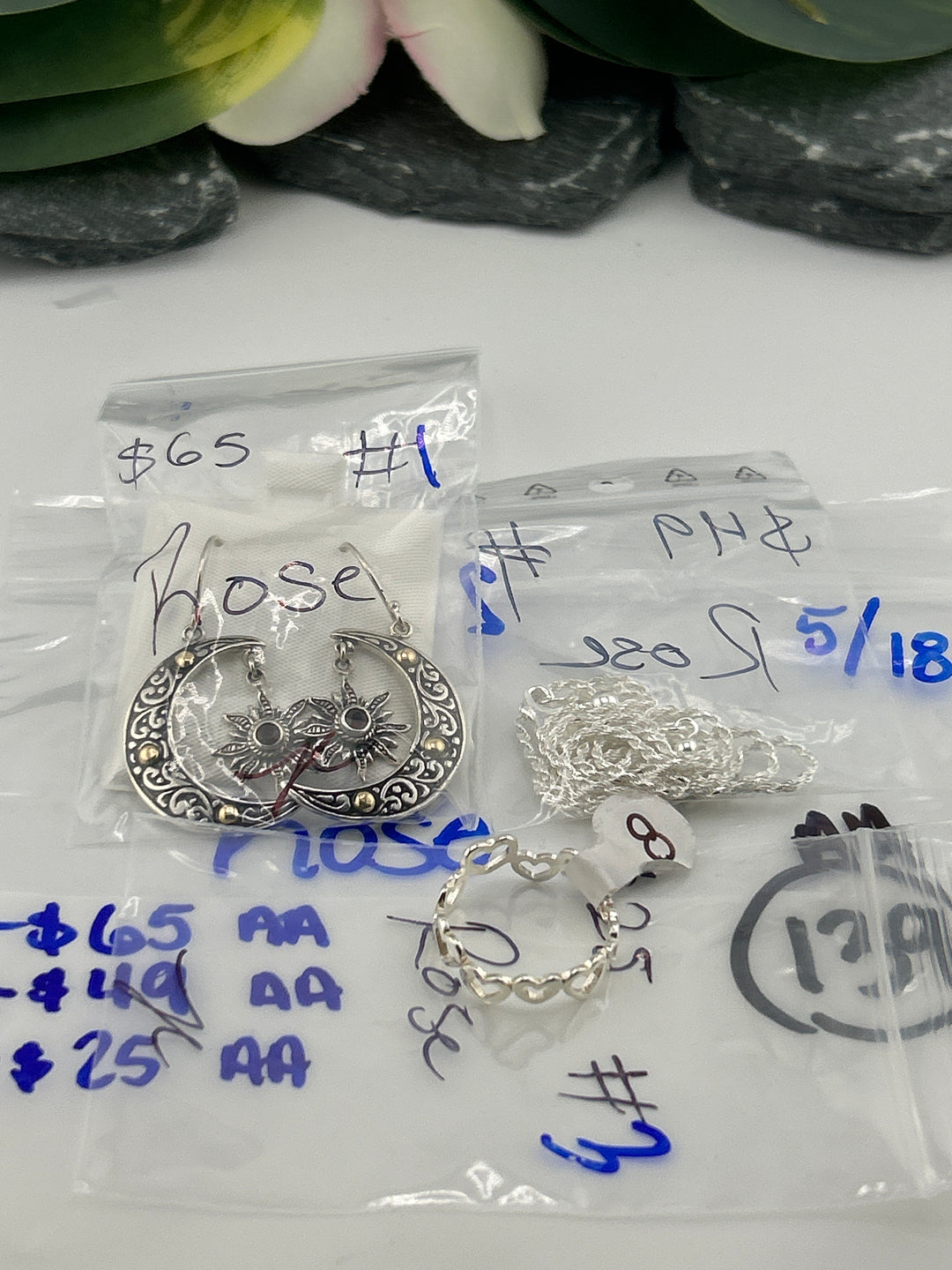 RESERVED FOR: Rose - 5/18/2025 tiktok Live Show - 3 Sterling Silver Items