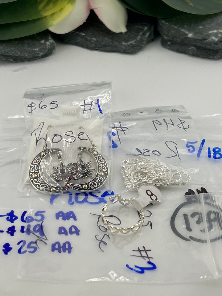 RESERVED FOR: Rose - 5/18/2025 tiktok Live Show - 3 Sterling Silver Items