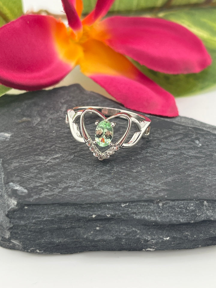 Peridot and 925 Sterling Silver Ring