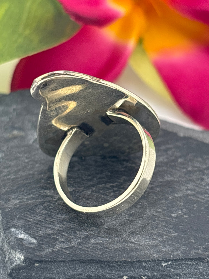 Turquoise and 925 Sterling Silver Ring Size 6