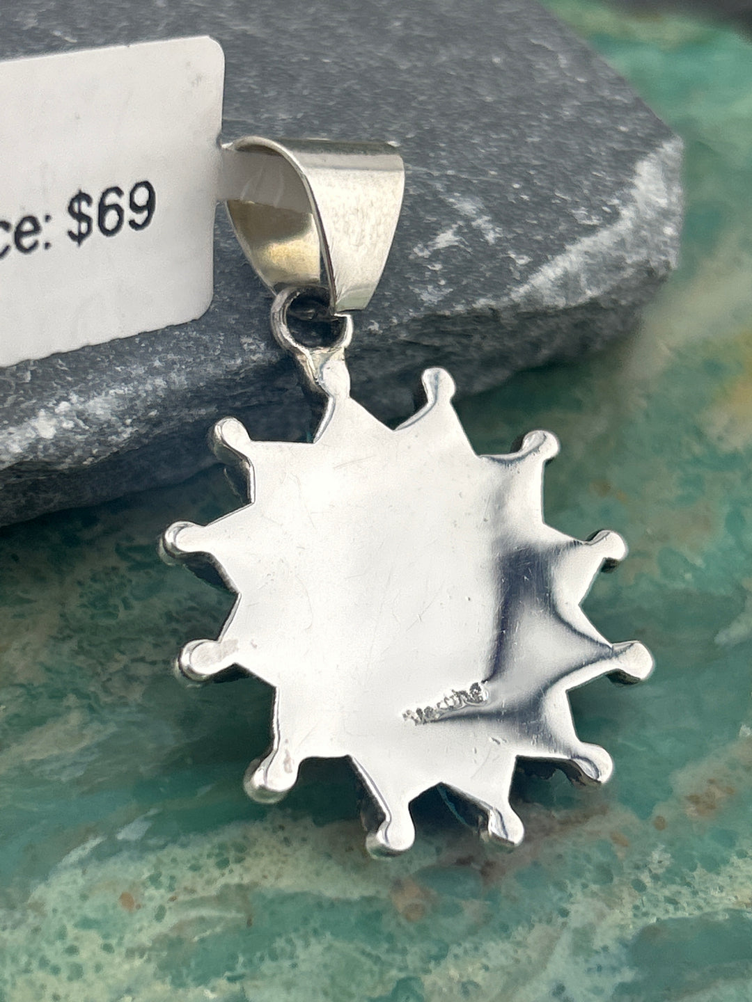 Regie 925 Sterling Silver Multi-stone Pinwheel Pendant