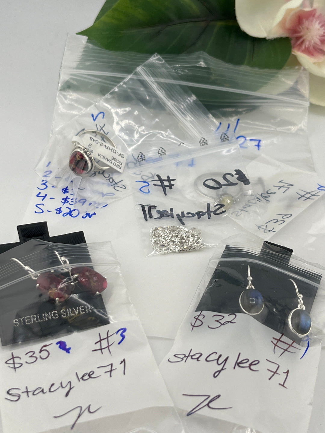 RESERVED FOR: Stacylee71 - 4/27/2025 tiktok Live Show - 5 Sterling Silver Items