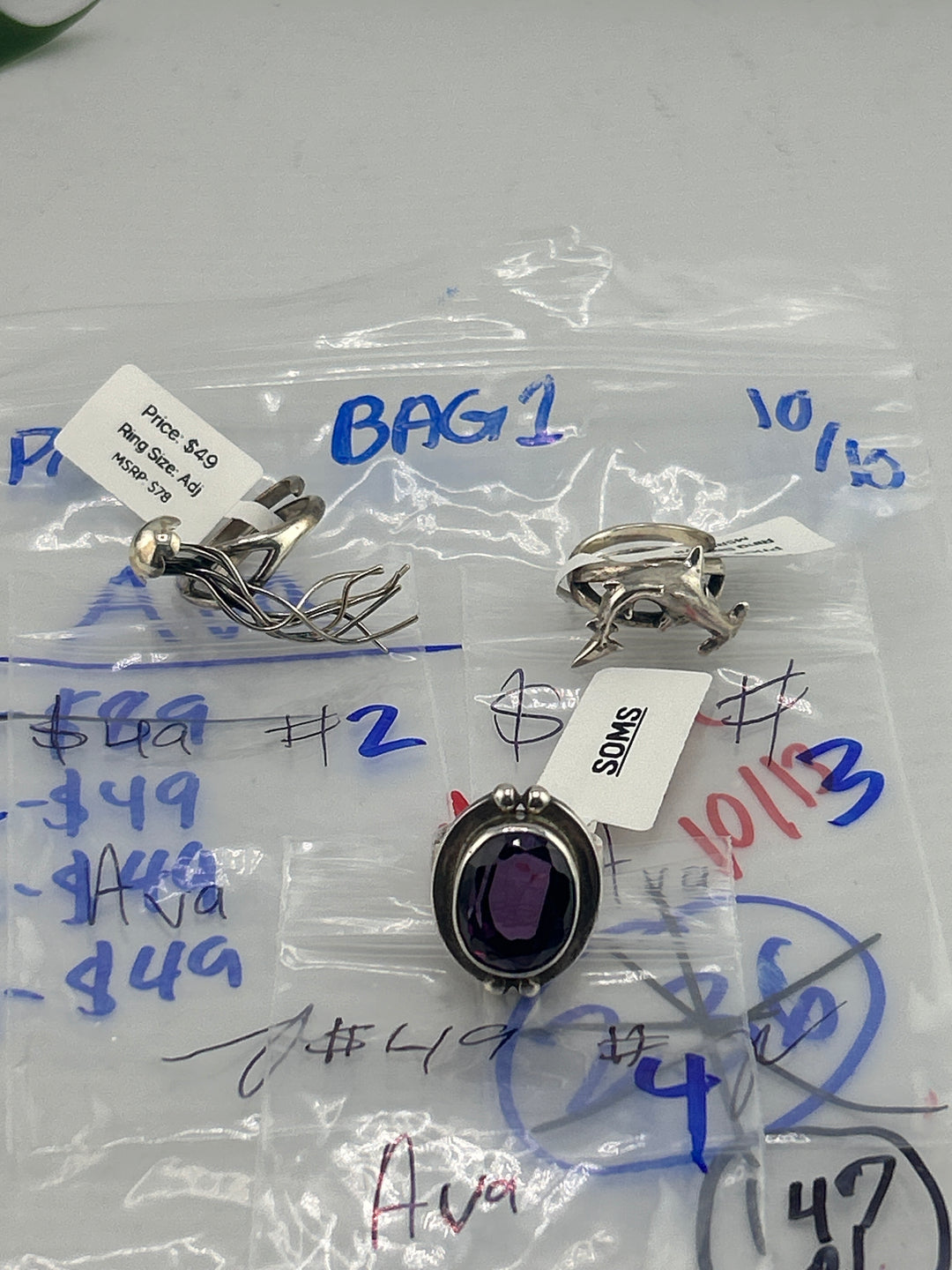 PM SHOW 48HR - RESERVED FOR: Ava BAG1 - 10/10/2025 FL tiktok Live Show - 3 Sterling Silver Items
