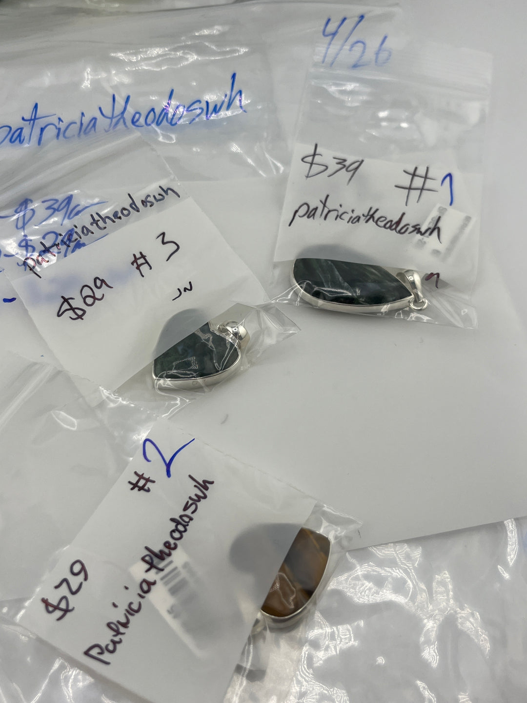 RESERVED FOR: patriciatheodoswh - 4/26/2025 tiktok Live Show -3  Sterling Silver Items