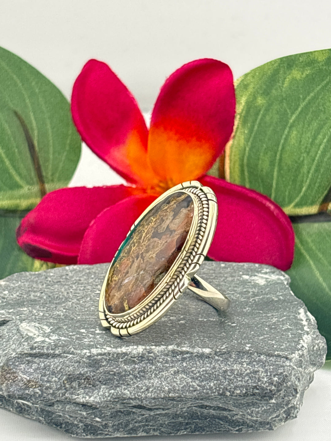 Opalized Wood Ring Size 9