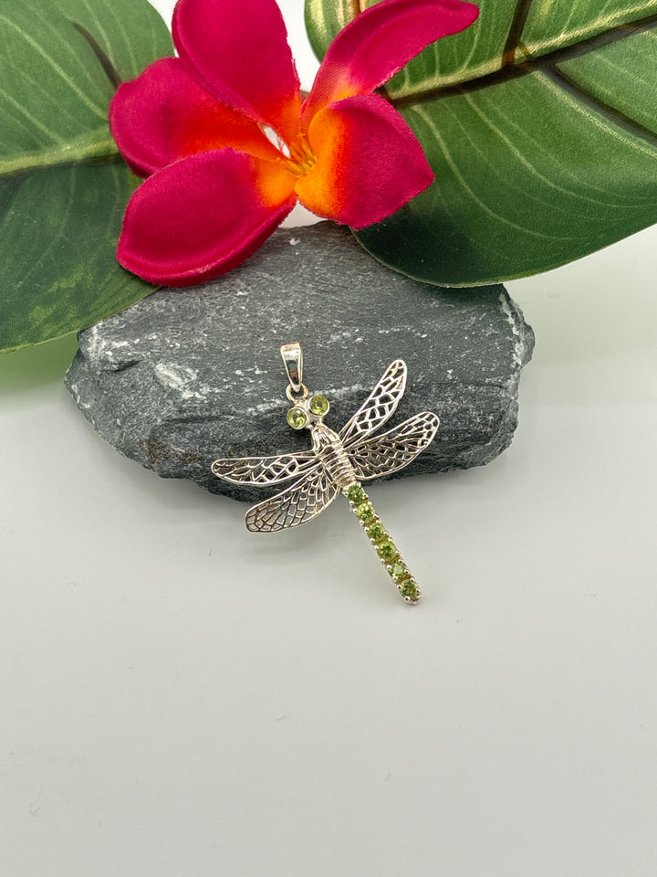 Peridot Dragonfly Pendant