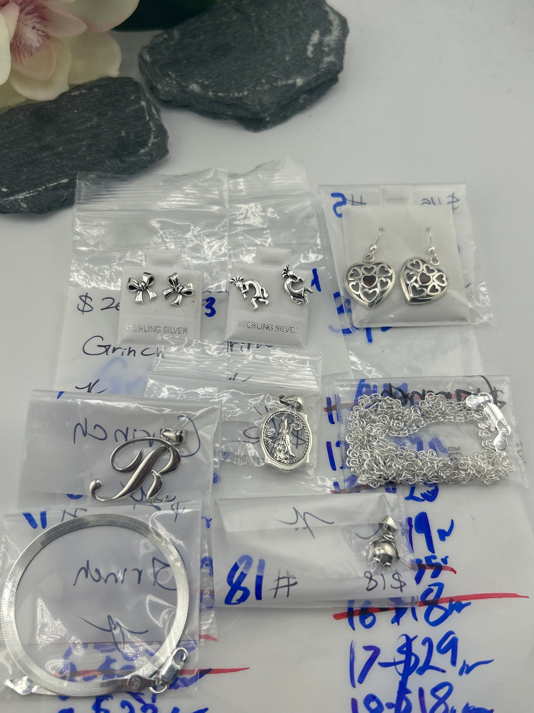 RESERVED FOR: Grinch - 3/20/2025 Live Show - 8 Sterling Silver Items