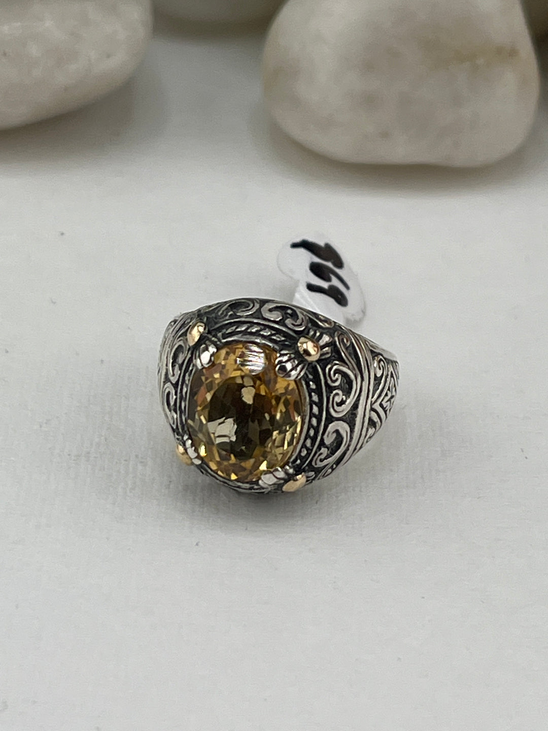 FB Bali Citrine 18K Accented Ring