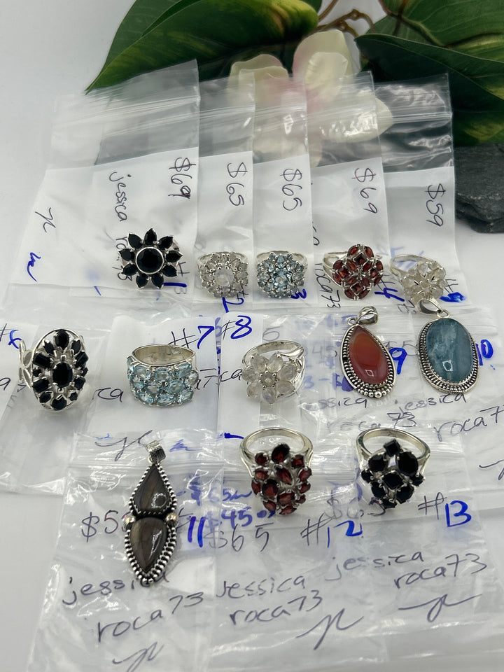 RESERVED FOR: jessica roca73 - 5/9/2025 tiktok Live Show - 13 Sterling Silver Items