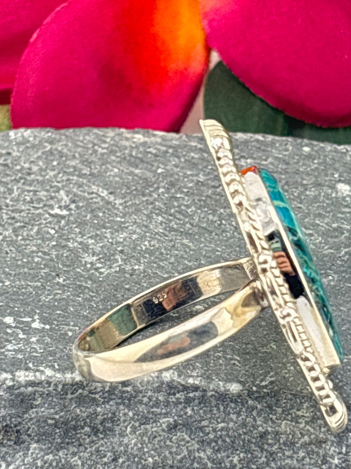 Opalized Wood Ring Size 11