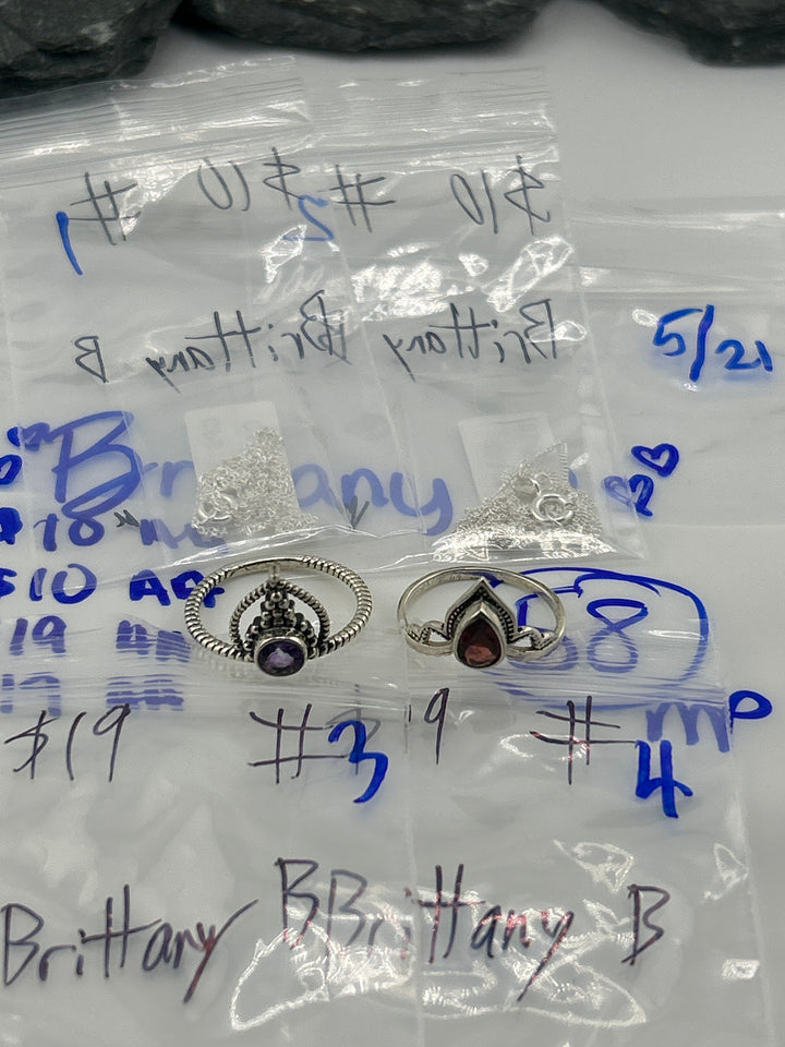 RESERVED FOR: 💞Brittany B 💞 - 5/21/2025 tiktok Live Show - 4 Sterling Silver Items