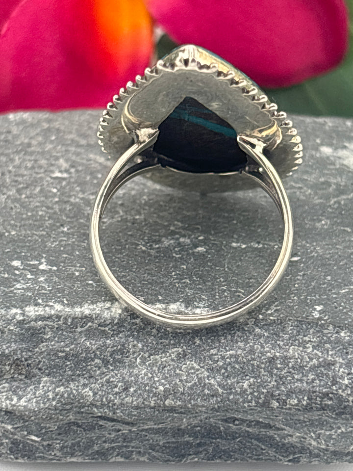 Opalized Wood Ring Size 11