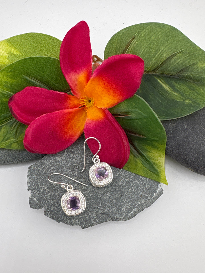 Gemstone w/Cubic Zirconia Earrings