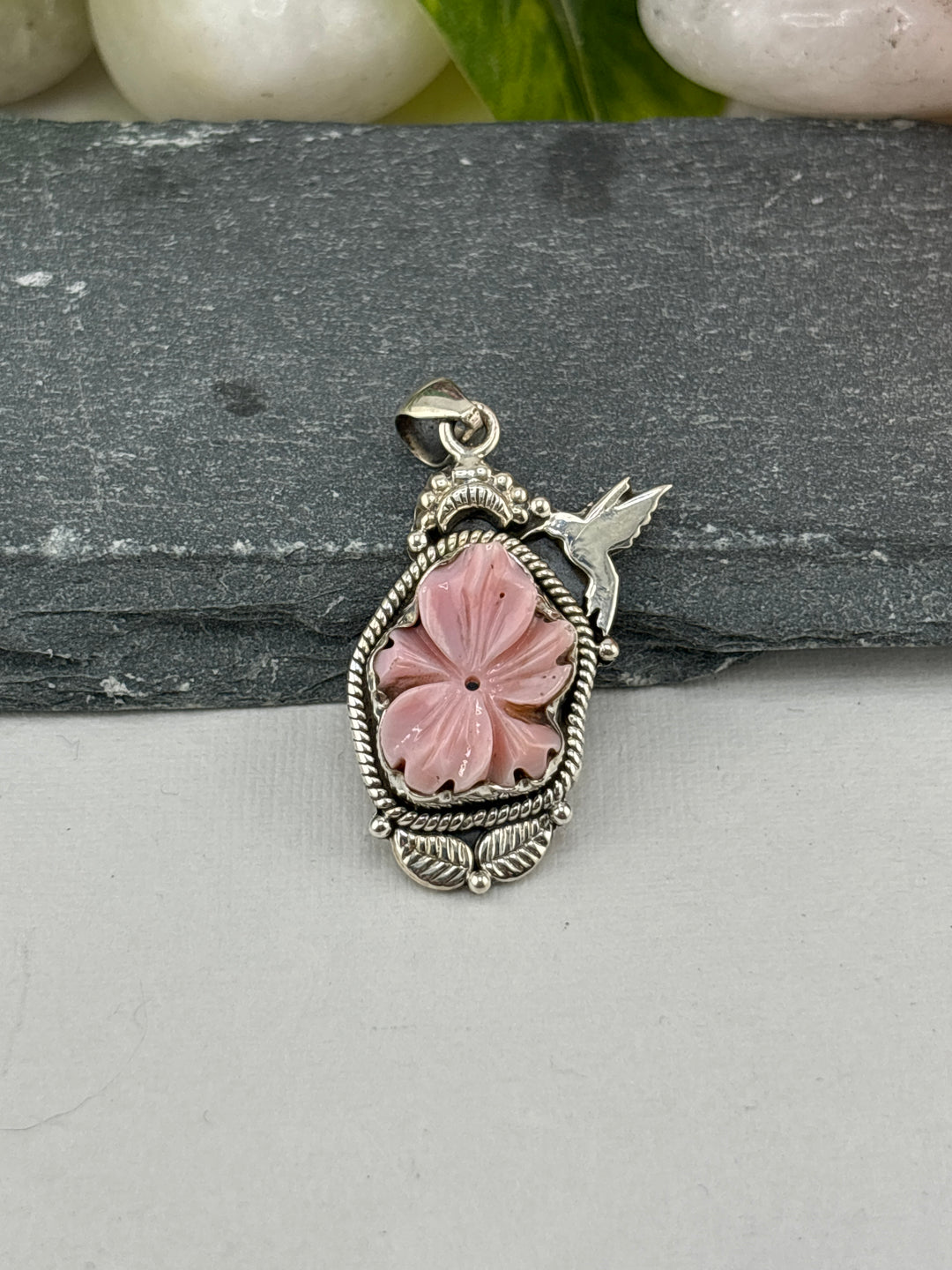 Carved Queen Conch Pendant