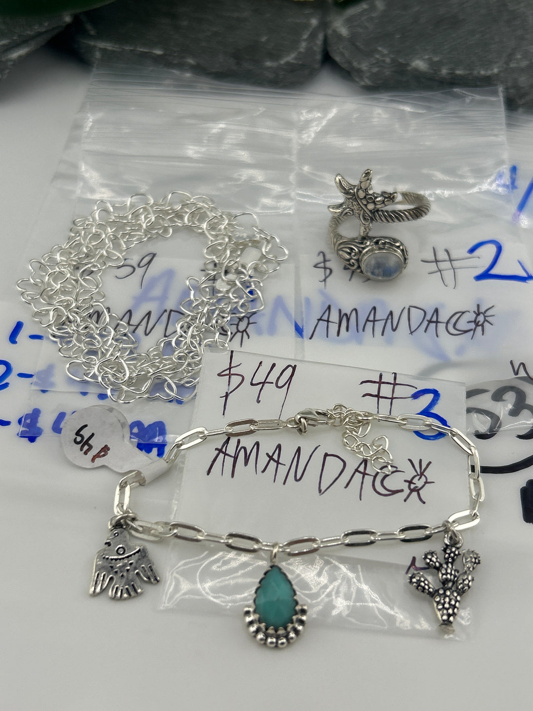 RESERVED FOR: AMANDA🌙☀️- 4/9/2025 tiktok Live Show - 3 Sterling Silver Items