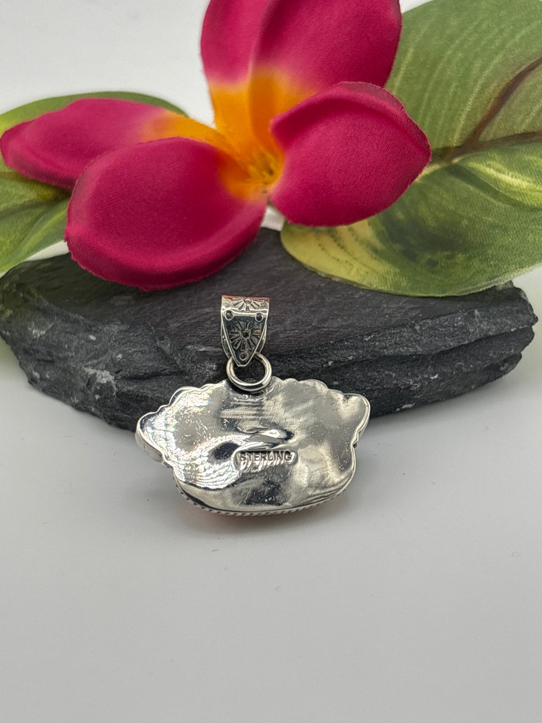 Queen Conch & Turquoise Pendant
