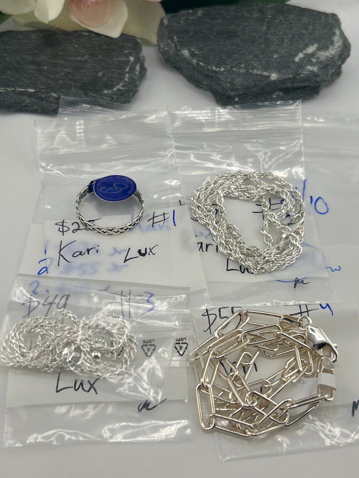 RESERVED FOR: Kari Lux - 4/10/2025 tiktok Live Show - 4 Sterling Silver Items