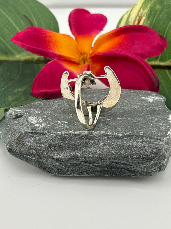 Star & Moon Turquoise Ring Size 10