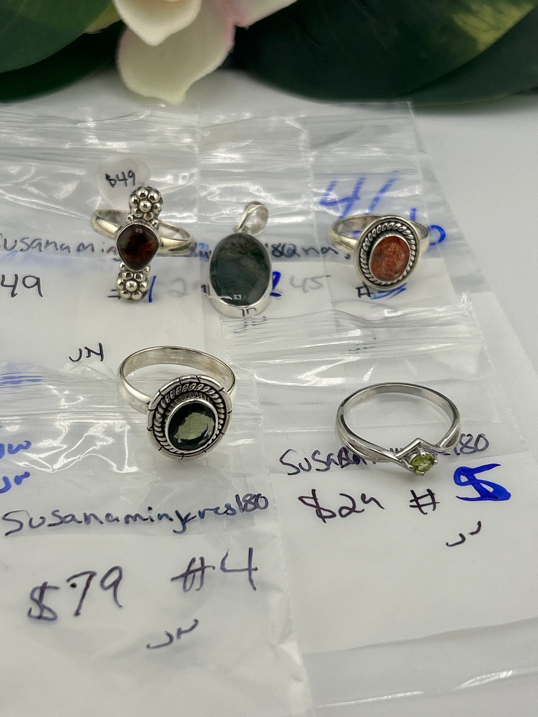 RESERVED FOR: susanaminjares180 - 4/26/2025 tiktok Live Show -5  Sterling Silver Items