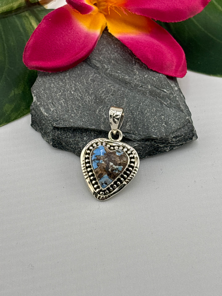 Golden Hills Turquoise Heart Pendant