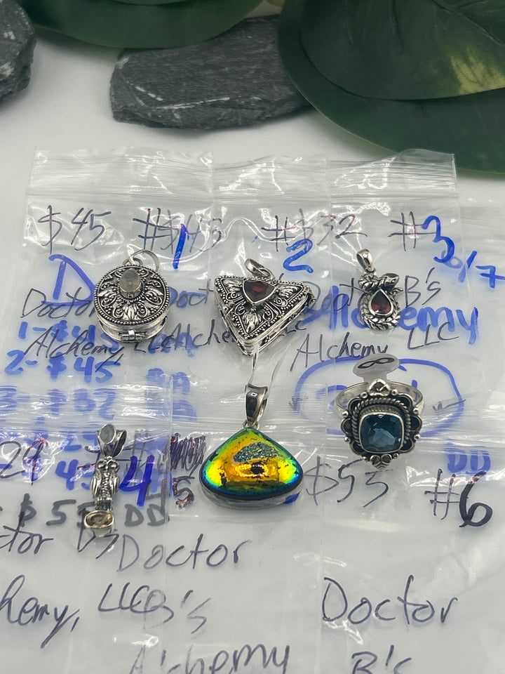 RESERVED FOR: Doctor B's Alchemy - 6/7/2025 FL tiktok Live Show - 6 Sterling Silver Items