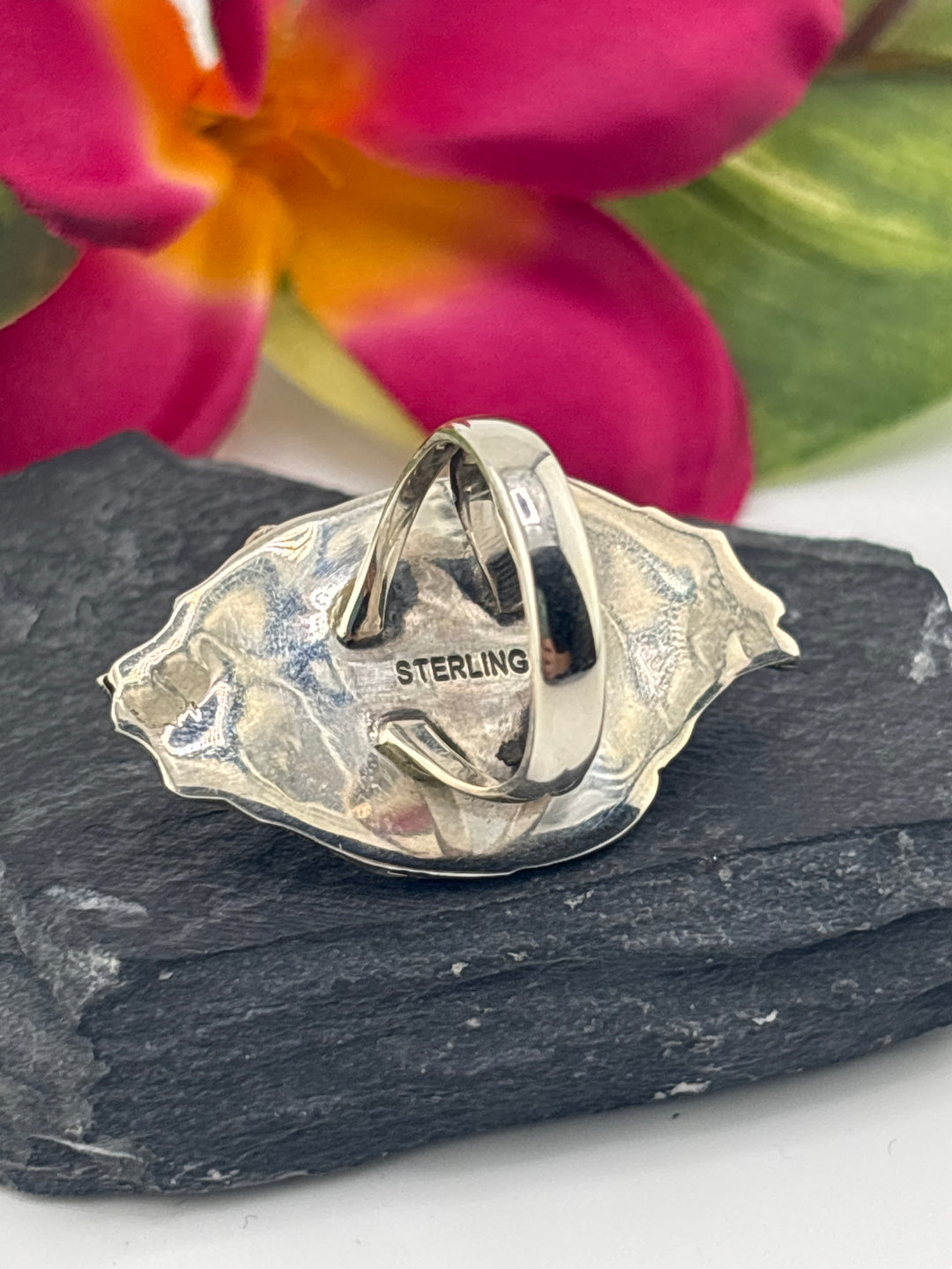 Turquoise and 925 Sterling Silver Ring Size 6.25