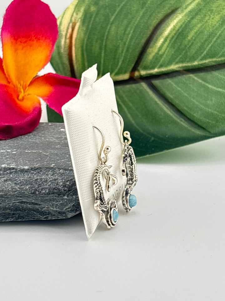 Larimar Mermaid Dangle Earrings
