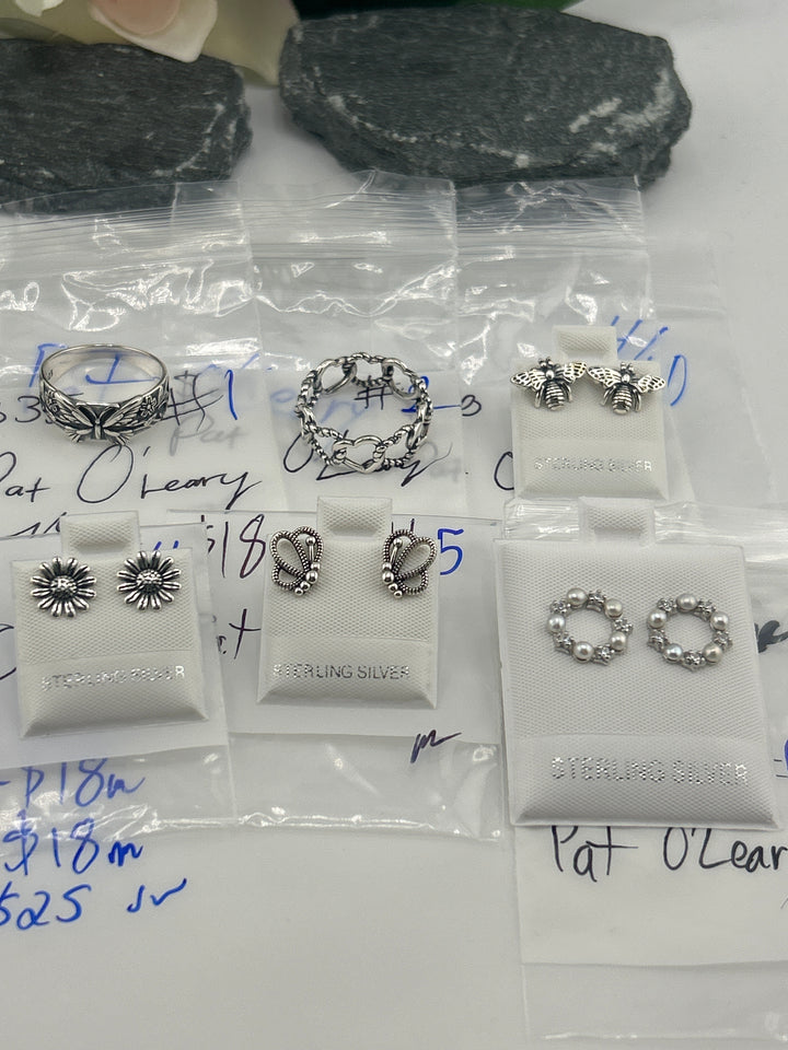 RESERVED FOR: Pat O'Leary - 4/10/2025 tiktok Live Show - 6 Sterling Silver Items