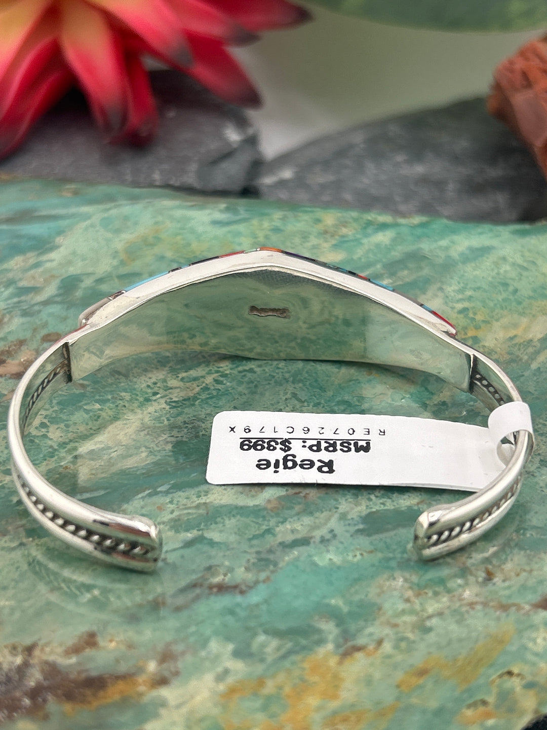 Regie 925 Sterling Silver Mosaic Multi-stone Cuff
