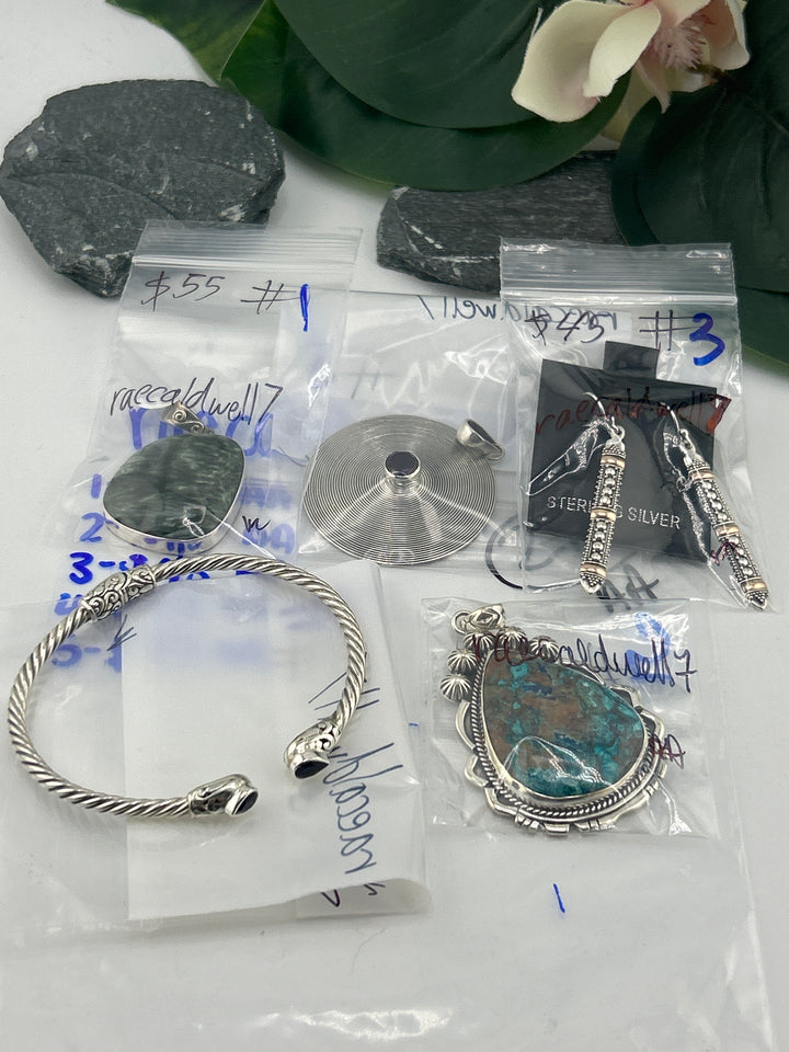 RESERVED FOR: raecaldwell7 - 6/7/2025 FL tiktok Live Show - 5 Sterling Silver Items
