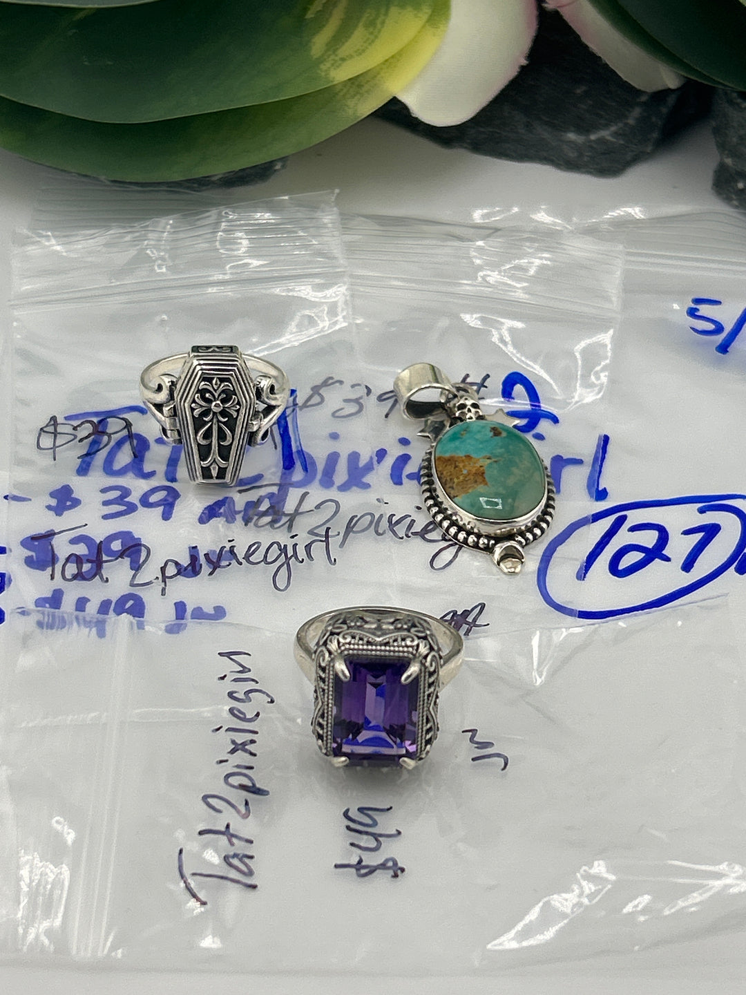 RESERVED FOR: Tat2pixiegirl- 5/25/2025 tiktok Live Show - 3 Sterling Silver Items