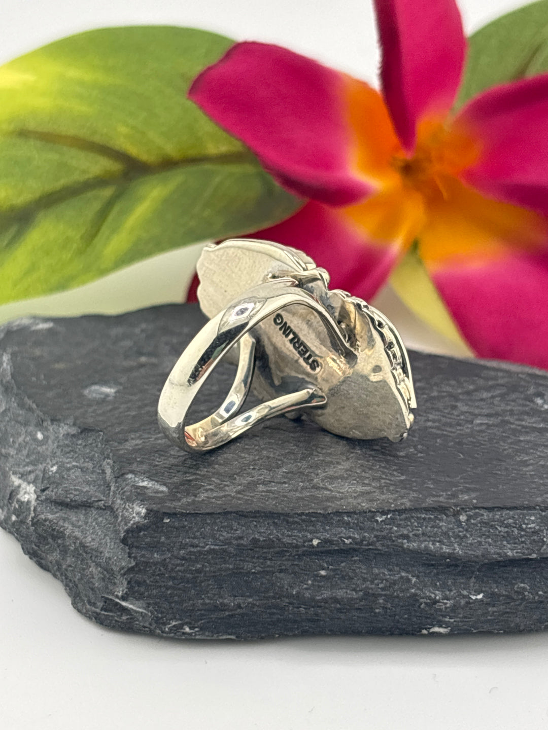 Turquoise and 925 Sterling Silver Ring Size 8